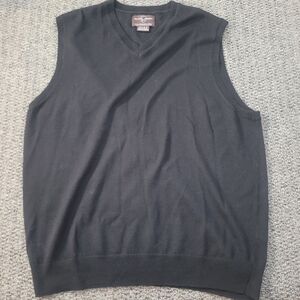Black & Brown Men's Merino Wool Vest Size L